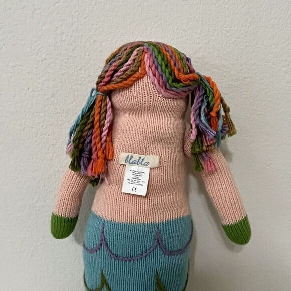 Blabla Kids Regular Mermaid Doll Hand Knitted Plush Blue Tail 18" - Picture 10 of 13